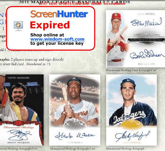 2011 Topps Marquee Monumental Autographs