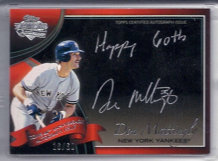 2011 Topps Tier 1 Don Mattingly Happy 60th Topps