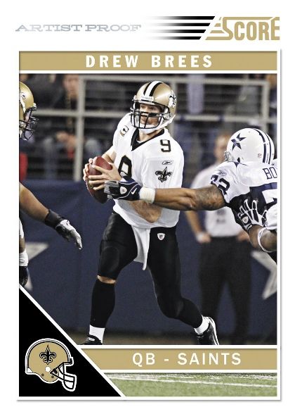 2011 Score Football Drew Brees Artist Proof Parallel Card