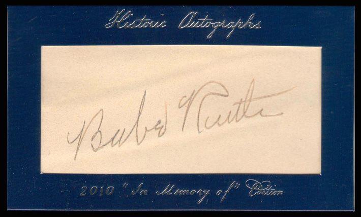 2011 Historic Autographs Babe Ruth Cut Signature 