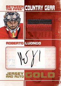 2010/11 ITG Between The Pipes Country Gear Roberto Luongo Autograph Patch Jersey Card
