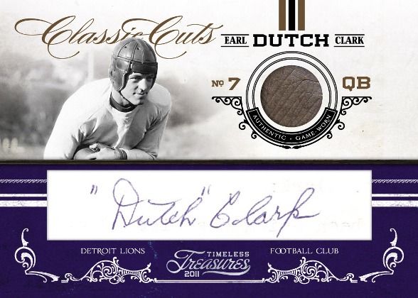 2011 Timeless Treasures Earl Clark Classic Cut Autograph Card