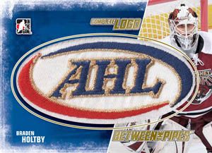 2010/11 ITG Between The Pipes Complete Logo AHL Braden Holtby Patch Jersey Card