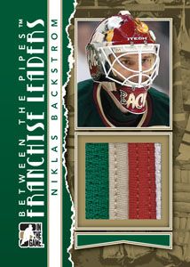 2010/11 ITG Between The Pipes Niklas Backstrom Franchise Leaders Jersey Card