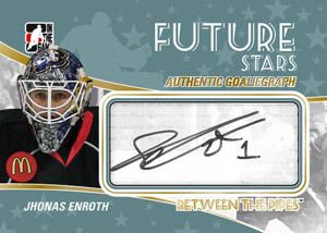 2010/11 ITG Between The Pipes Future Stars GoalieGraphs Jhonas Enroth Auto Card