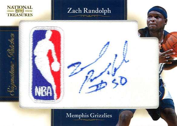 2010-11 Panini National Treasures NBA Logo Zach Randolph Autograph #13