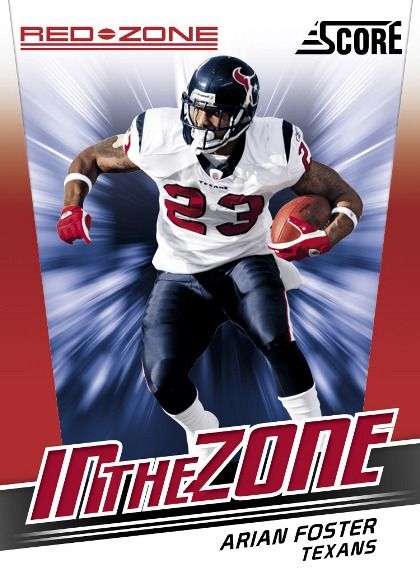 2011 Score Football In The Zone Arian Foster Insert Card