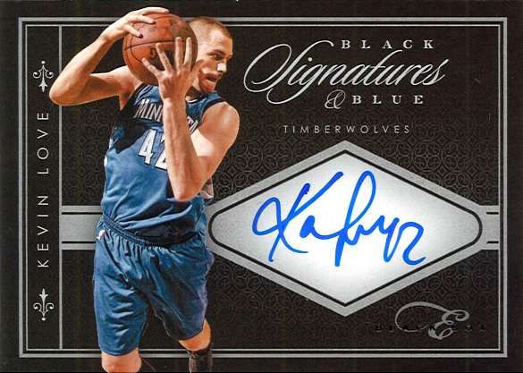 2010-11 Elite Black Box Kevin Love Blue Autograph