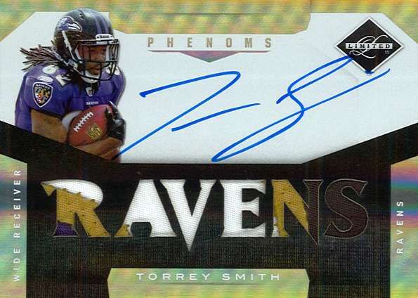 2011 Panini Limited Torrey Smith Autograph RC Card