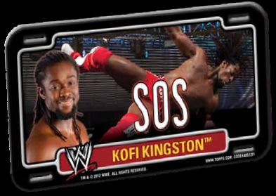 2012 Topps Power Plates WWE Kofi Kingston SOS