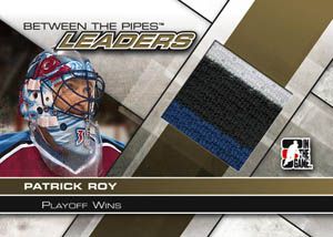 2010/11 ITG Between The Pipes Leaders Patrick Roy Playoff Wins Jersey Card