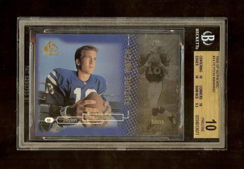 1998 Upper Deck SP Authentic Peyton Manning RC Card