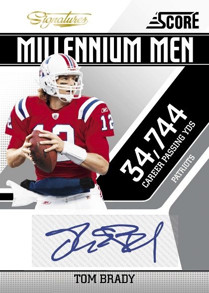 2011 Score Football Tom Brady Millennium Men Autograph Card