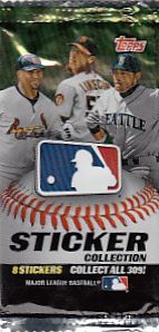 2011 Topps MLB Sticker 8 Card Pack