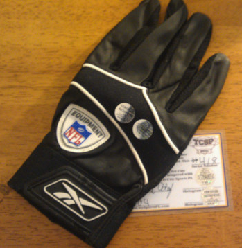 Miles Austion Game Used Football Glove