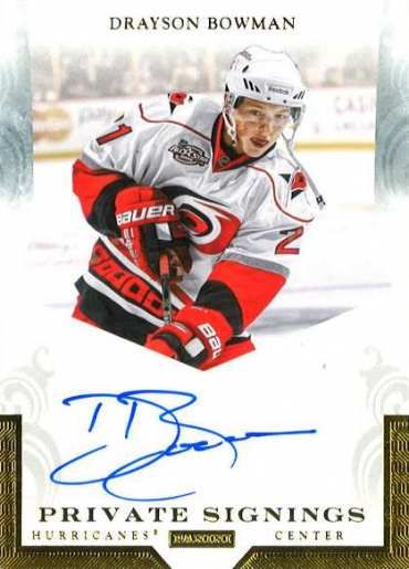 2011-12 Pinnacle Drayson Bowman Private Signings Autograph Card