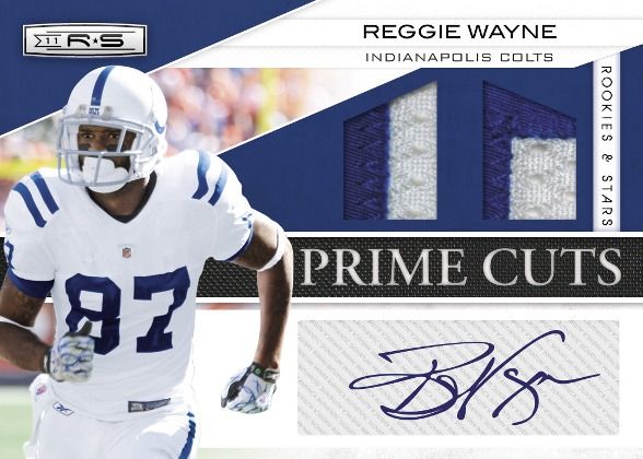 2011 Rookies & Stars Reggie Wayne Prime Cuts Auto