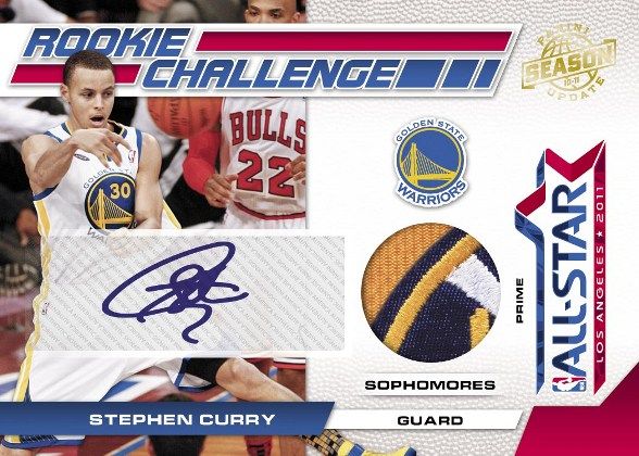 2010-11 Panini Season Update RC Challenge Stephen Curry Autograph Jersey Card