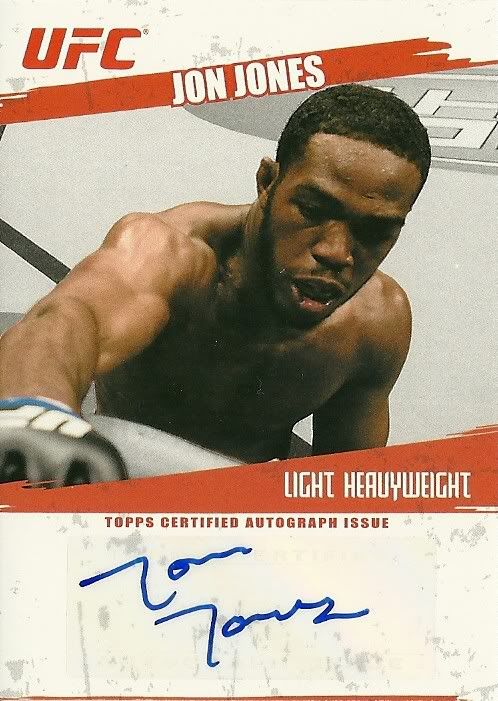 2009 Topps UFC Jon Jones Autograph Fight Rookie Card