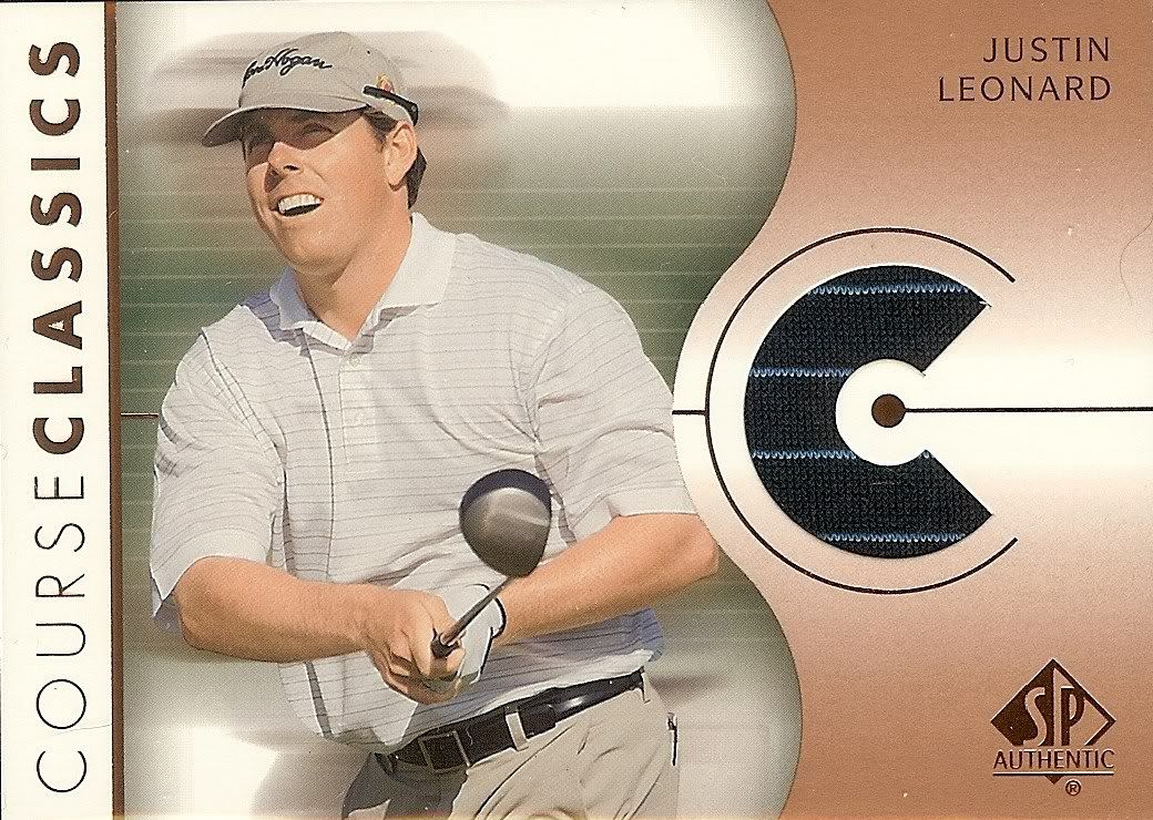 2003 Upper Deck SP Authentic Golf Shirt Justin Leonard Card