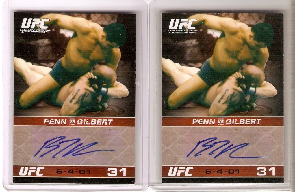 2009 Topps UFC Round 1 BJ Penn Autograph Card