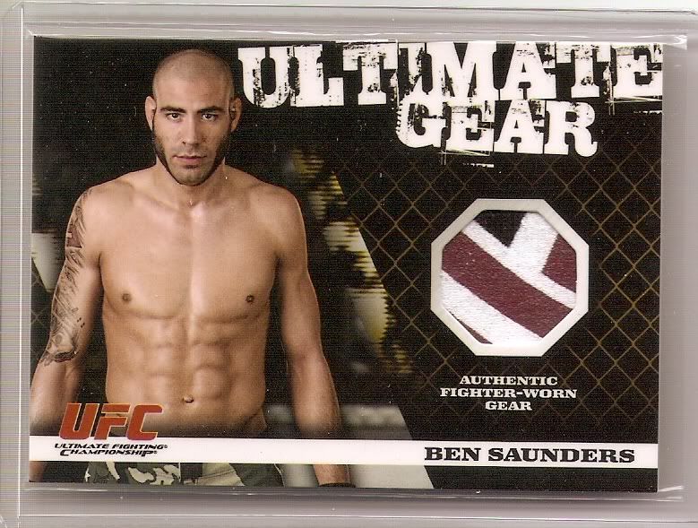 2009 Topps UFC Round 1 Ultimate Gear Ben Saunders