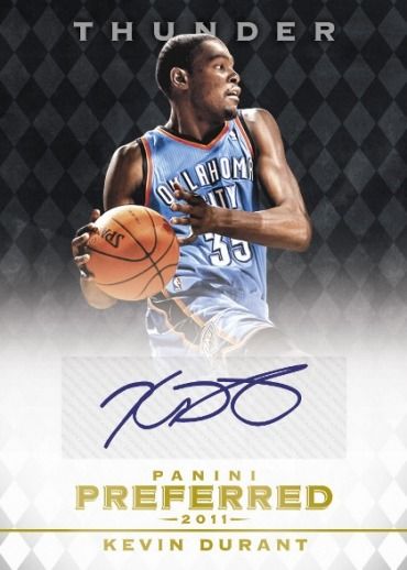 2011-12 Panini Preferred Kevin Durant Autograph Card