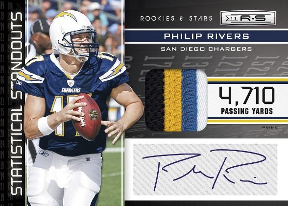 2011 Rookies & Stars Philip Rivers Patch Auto Statistical Standout