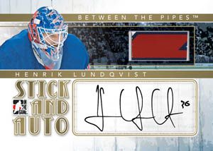 2010/11 ITG Between The Pipes Henrik Lundqvist Stick and Auto Card