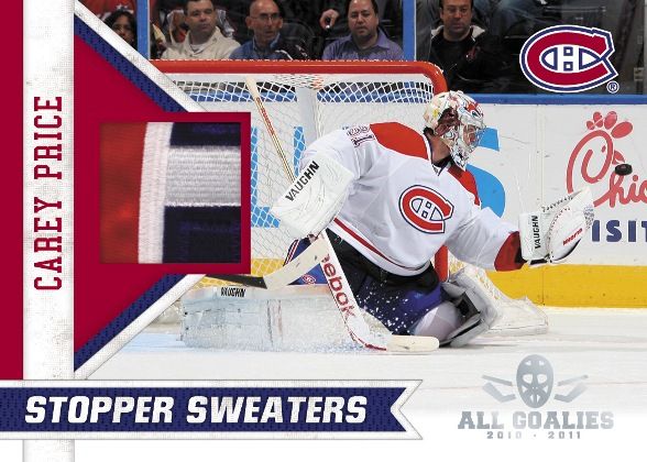 10-11 Panini All-Goalies Carey Price Sweater Stopper Jersey