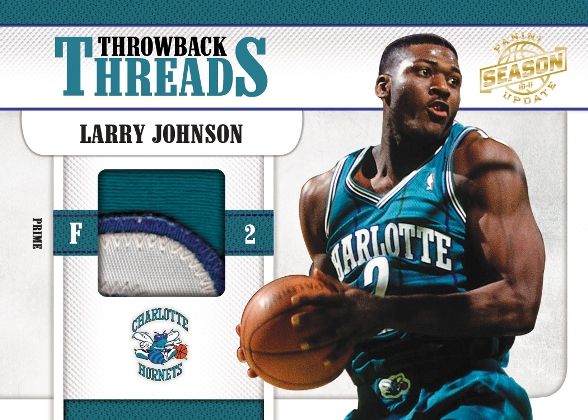 2010/11 Panini Update Throwback Threads Larry Johnson Jersey Card