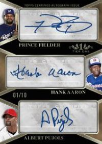 2012 Topps Tier One Triple Autograph
