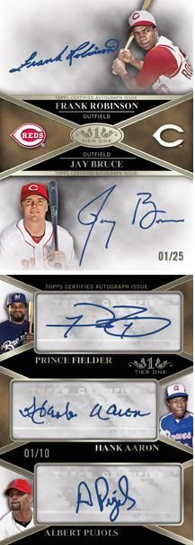 2012 Topps Tier One Dual Autograph Frank Robinson Jay Bruce