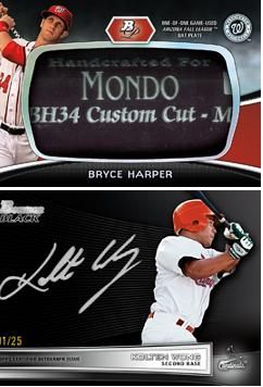 2012 Bowman Platinum Bryce Harper Mondo Bat Plate 1/1
