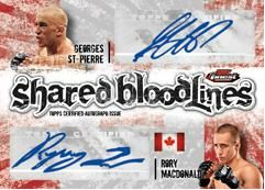 2012 Topps Finest UFC Dual Autograph Bloodlines