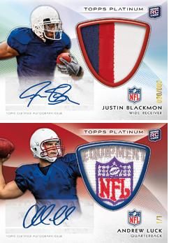 2012 Topps Platinum Andrew Luck Autograph NFL Shield Patch