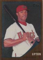 2008 Topps Chrome Justin Upton Trading Card History Insert Card