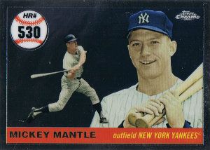 2008 Topps Chrome Mickey Mantle Home Run History Insert Card