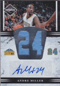 2011-12 Panini Limited Numbers Andre Miller Jersey Autograph