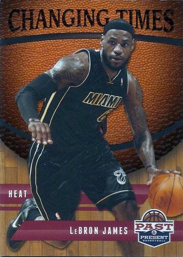 2011-12 Panini Past & Present Changing Times LeBron James Insert Card #25