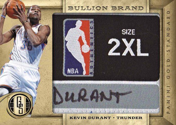 2011/12 Panini Gold Standard Kevin Durant Bullion Brand Jersey Tag Card