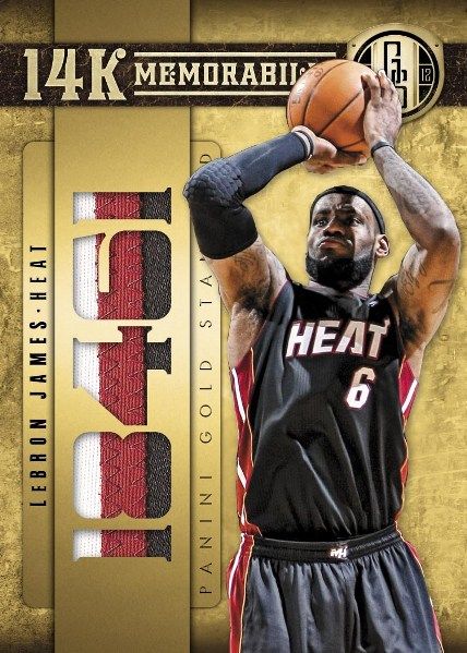 2011-12 Panini Gold Standard LeBron James 14K Memorabilia Card