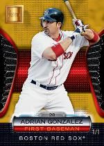 2012 Topps Golden Giveaway Adrian Gonzalez Golden Moments 1/1
