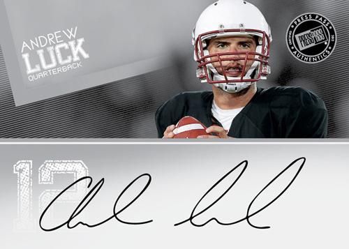 2012 Press Pass Football - Andrew Luck Auto RC Rookie Card