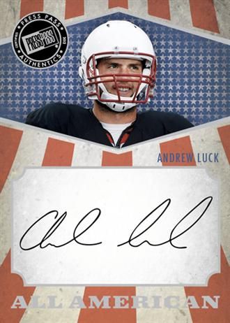 2012 Press Pass Andrew Luck Autograph All American