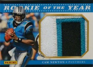 2012 Panini Fathers Day Rookie of the Year Cam Newton Jumbo Patch Card