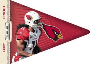 2012 Panini Rookie and Stars Larry Fitzgerald Pennant Insert Card
