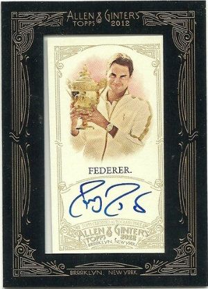 2012 Topps Allen & Ginter Framed Autograph Roger Federer Card