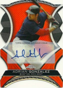 2012 Topps Chrome Adrian Gonzalez Dynamic Die-Cut Autograph