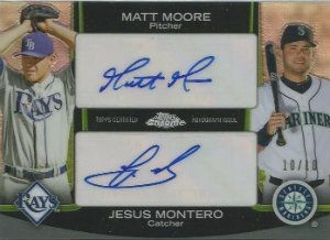 2012 Topps Chrome Dual Autograph #DA-MM Matt Moore - Jesus Montero